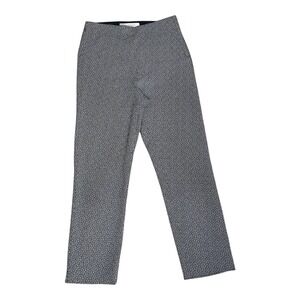 Scanlan Theodore Pants‎ US Sz 8 Pull On  Stretch Print Ankle Straight Gray/Black